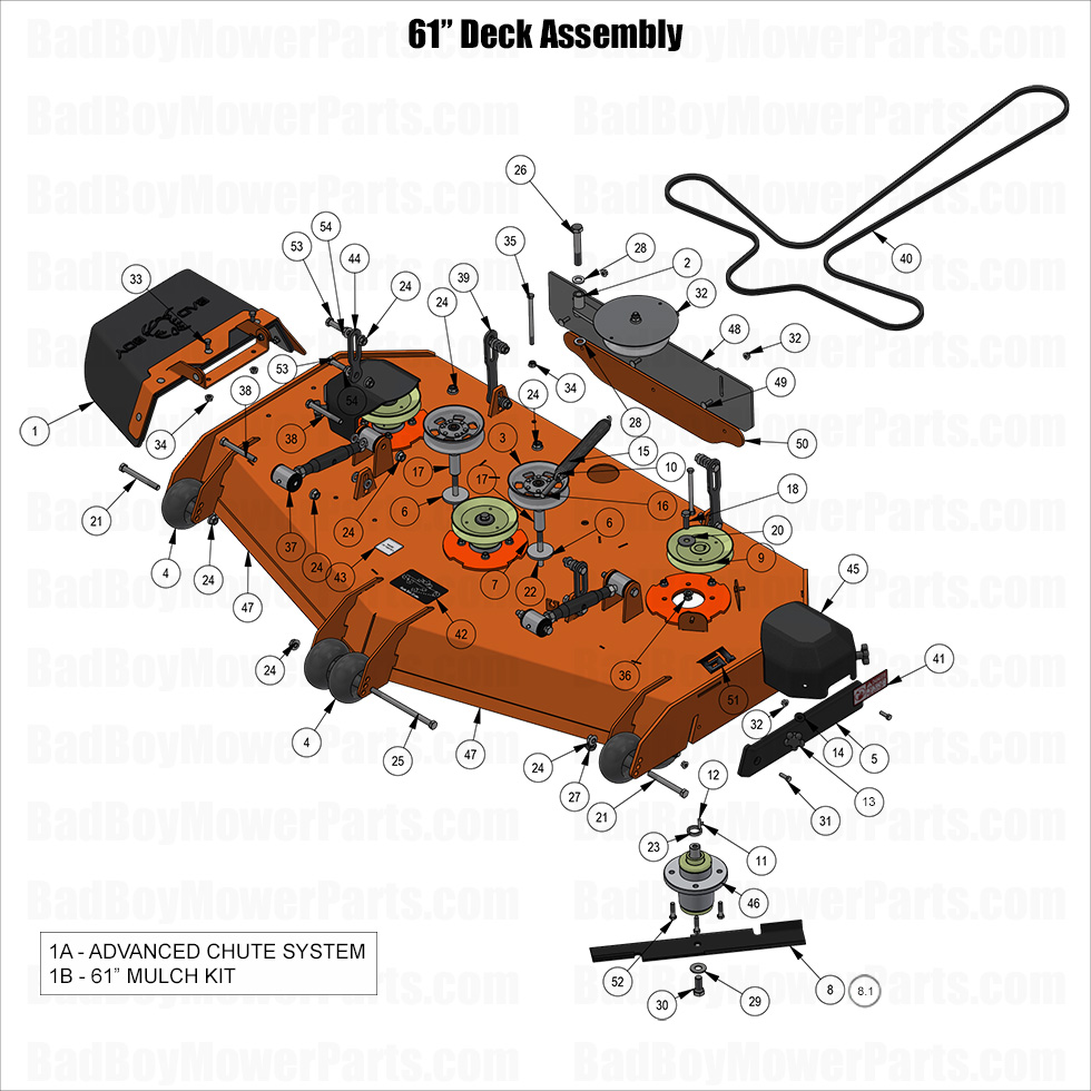 2025 Revolt (48"-61" Decks) - 61" Deck Assembly